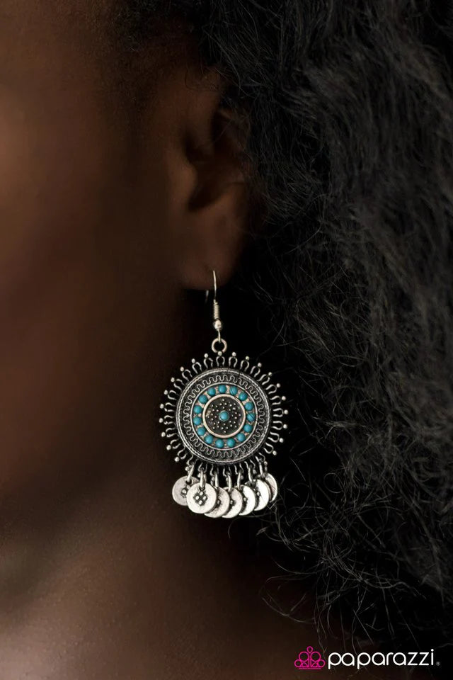 Paparazzi Earring ~ Sonoran Sunshine - Blue