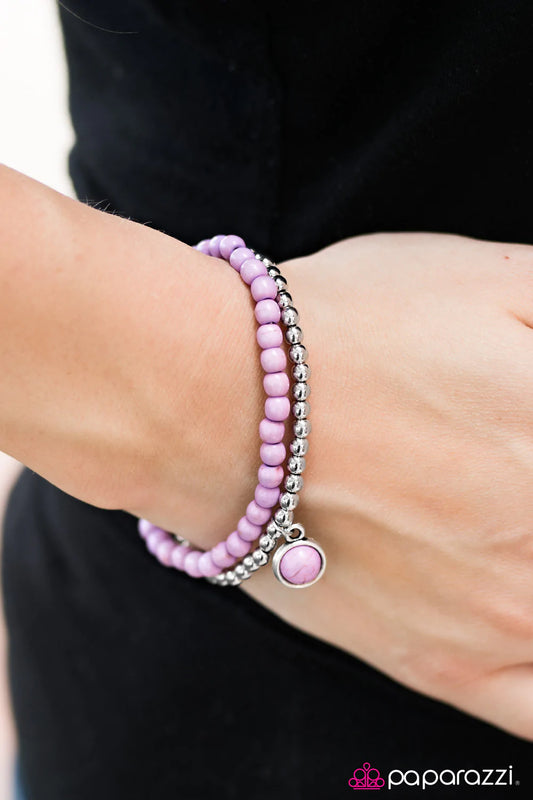 Paparazzi Bracelet ~ Desert Dunes - Purple