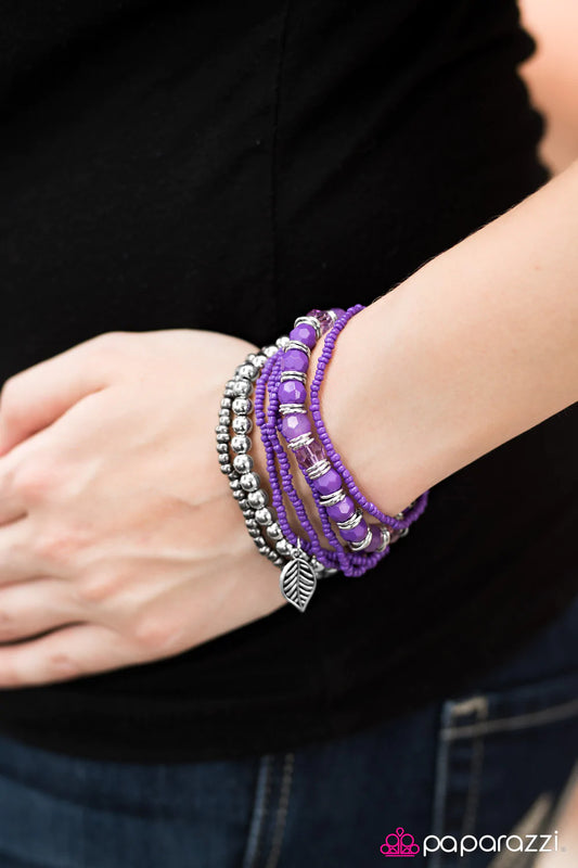 Paparazzi Bracelet ~ One-Hit WANDER - Purple