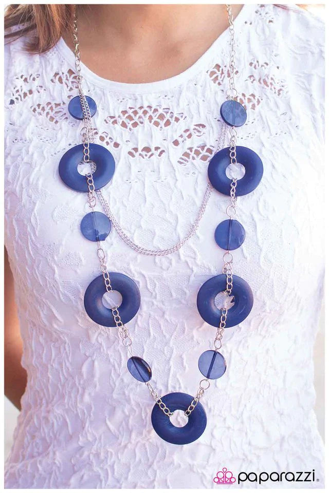 Paparazzi Necklace ~ Sometime After Midnight - Blue