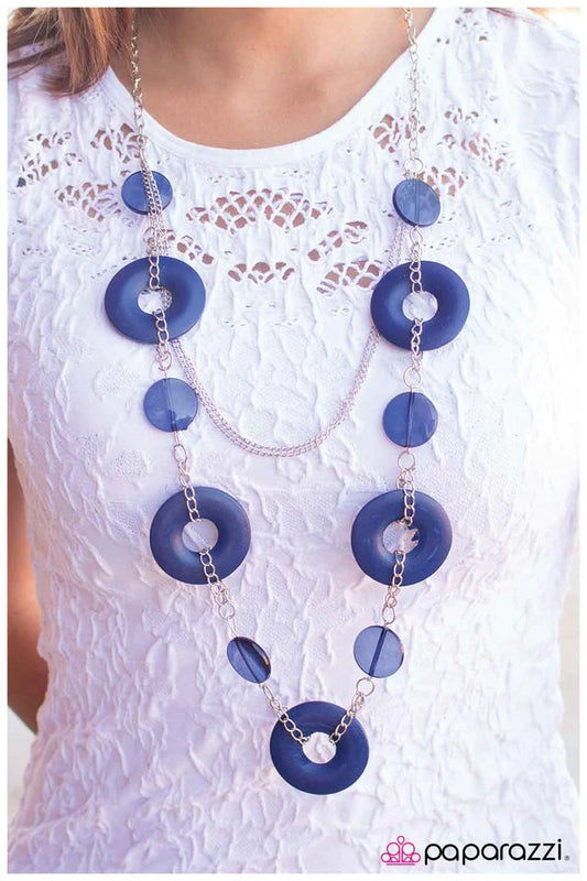Paparazzi Necklace ~ Sometime After Midnight - Blue