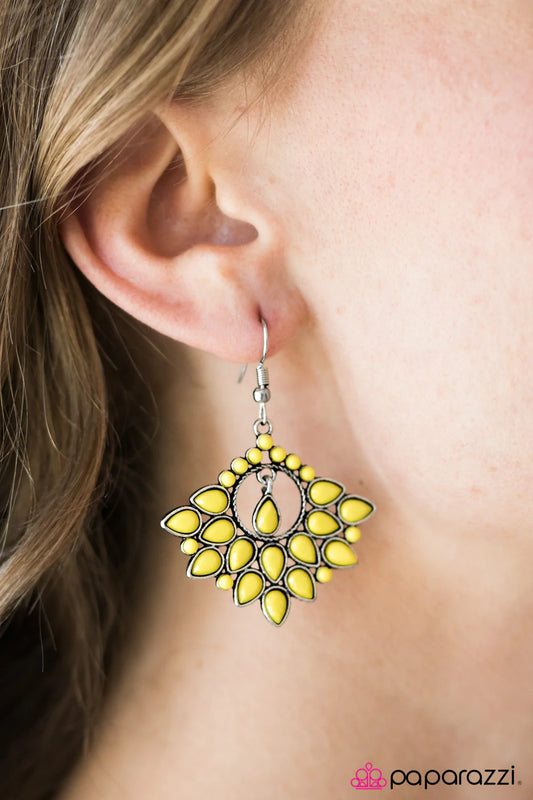 Paparazzi Earring ~ Isla Bella - Yellow