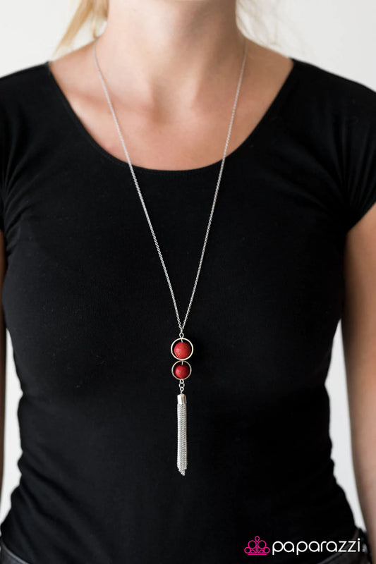 Paparazzi Necklace ~ I Know It ZEN I See It - Red