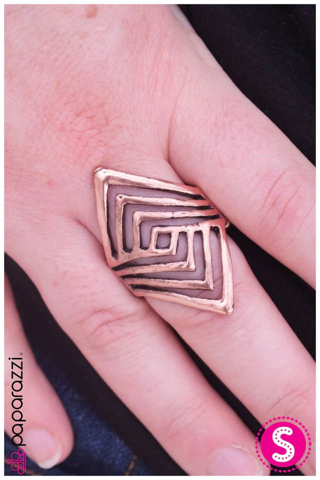 Paparazzi Ring ~ Lost in the Maze - Copper