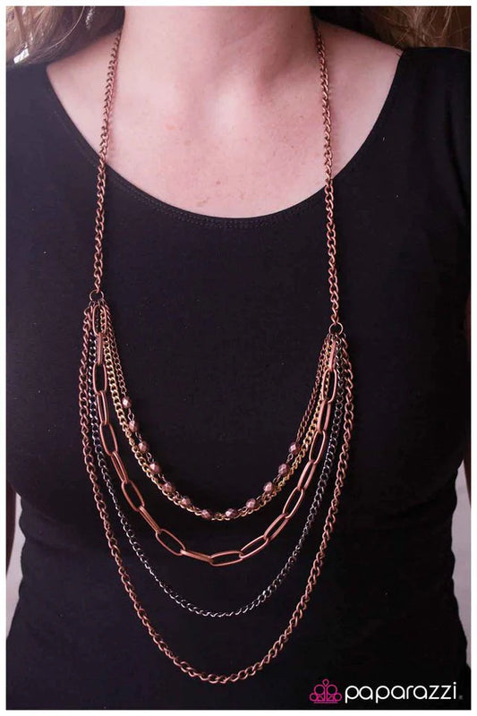 Paparazzi Necklace ~ Perfect Harmony - Copper