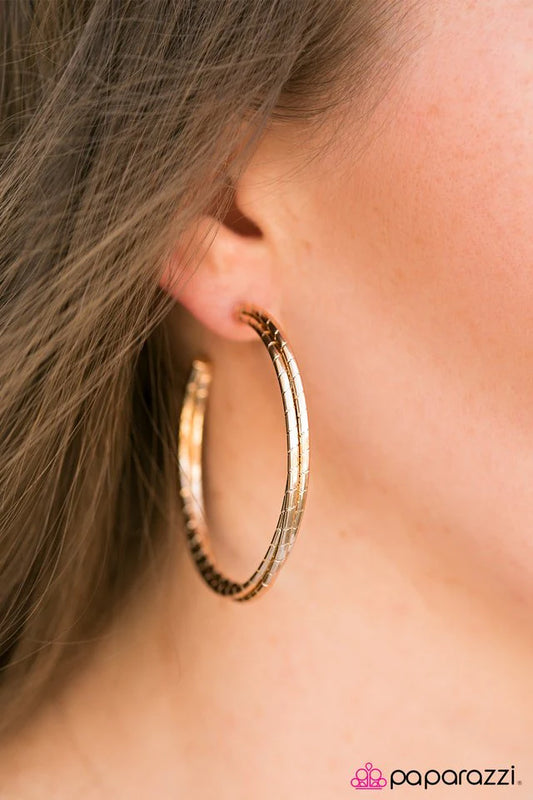 Paparazzi Earring ~ Born To Slay - Gold