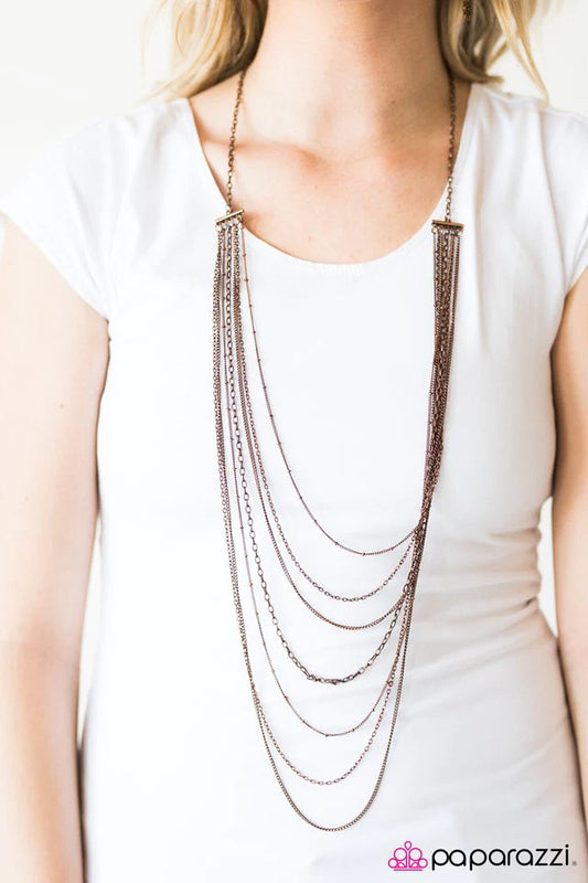 Paparazzi Necklace ~ Keepin It Street - Copper