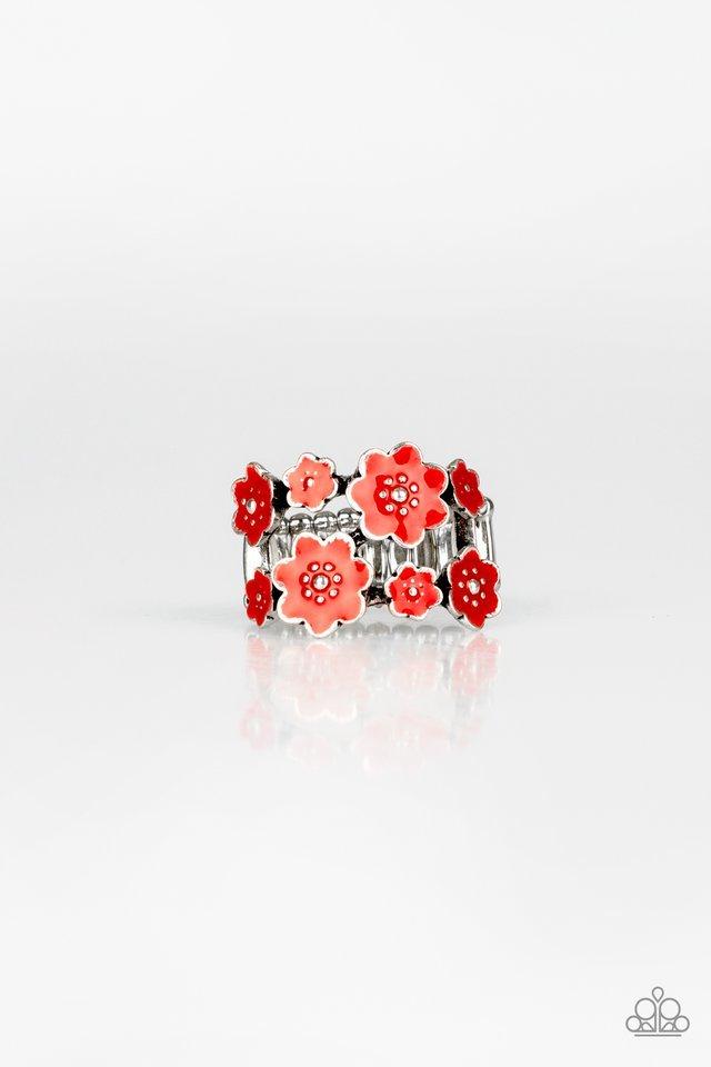 Paparazzi Ring ~ Floral Crowns - Red