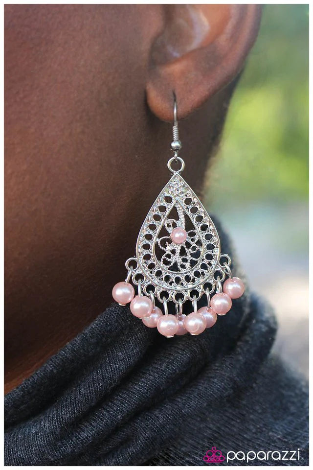 Paparazzi Earring ~ Drops of Inspiration - Pink