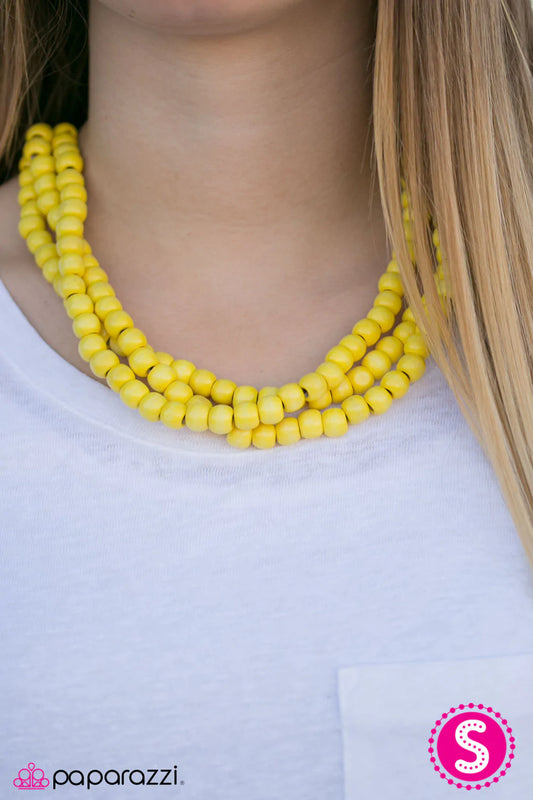Paparazzi Necklace ~ Summer Mai Tai - Yellow