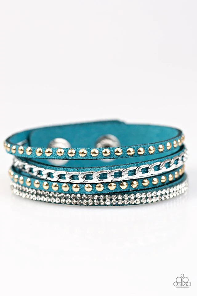 Pulsera Paparazzi ~ ¡GLAMOOSA! - Azul