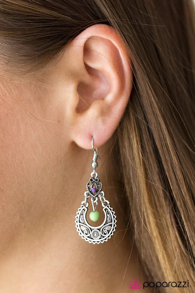 Paparazzi Earring ~ Touring Abroad - Multi