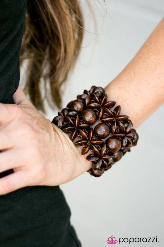 Paparazzi Bracelet ~ Here Today, Gone To-MAUI - Brown