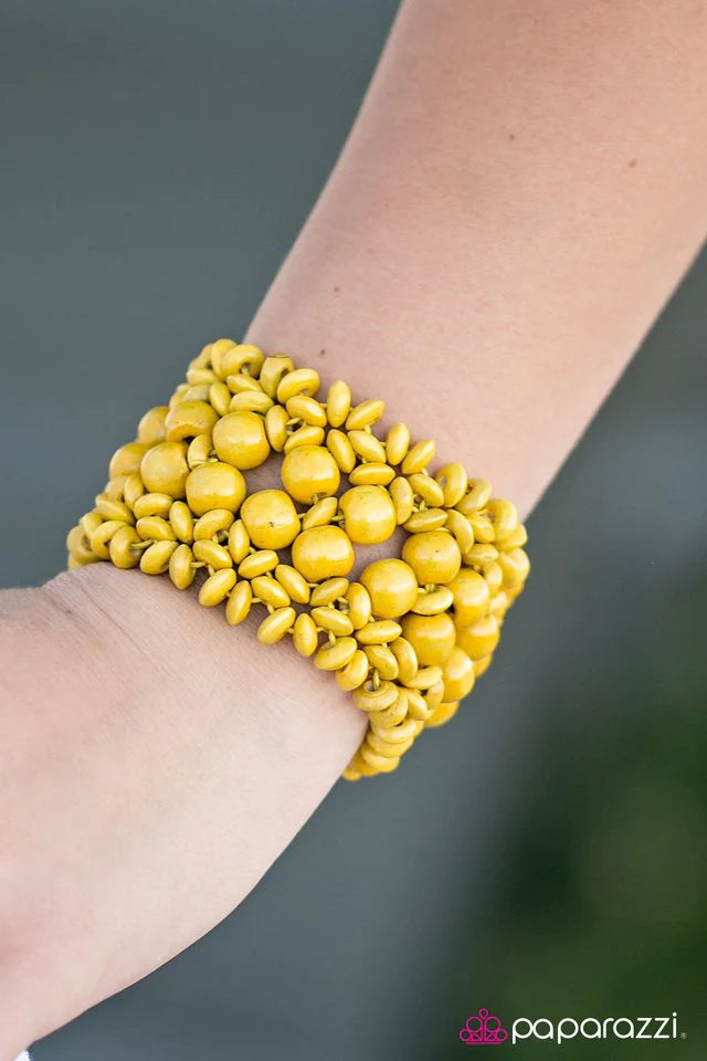 Pulsera Paparazzi ~ Tropical Bliss - Amarillo