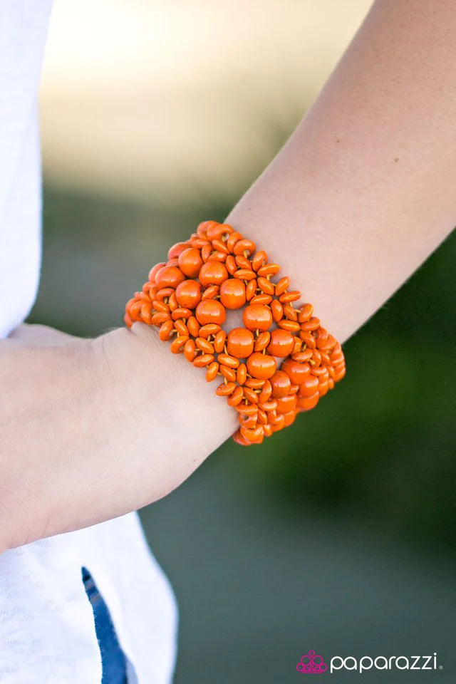 Paparazzi Bracelet ~ Tropical Bliss - Orange