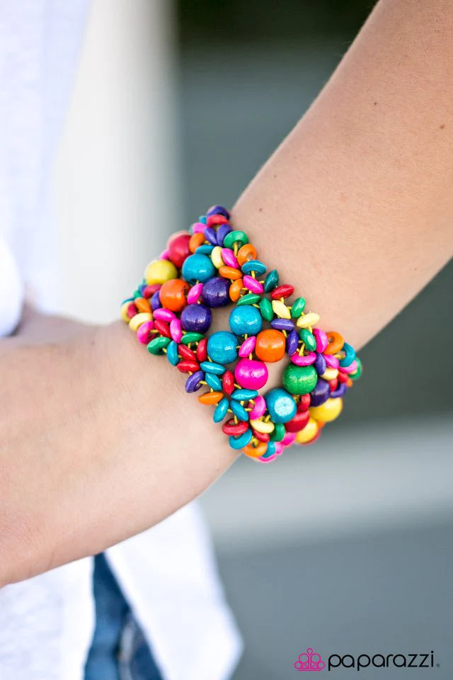 Pulsera Paparazzi ~ Felicidad tropical - Multicolor