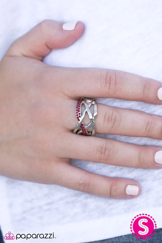 Paparazzi Ring ~ Castle On The Hill - Red
