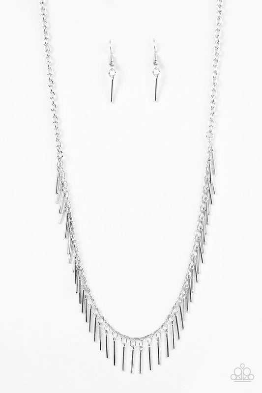Paparazzi Necklace ~ Shes A Beast - Silver
