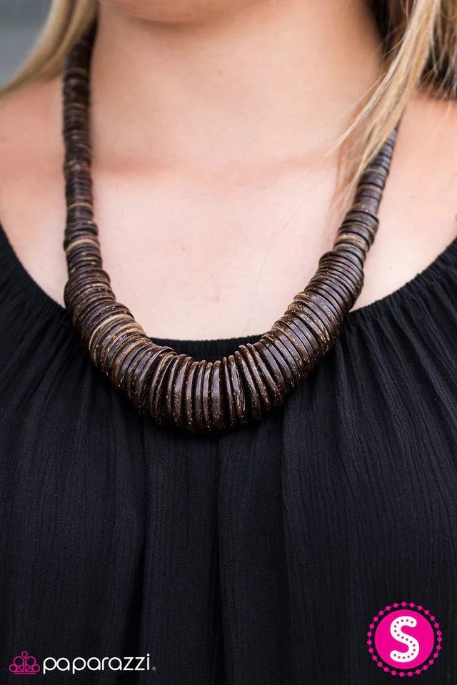 Paparazzi Necklace ~ SHORE Thing - Brown