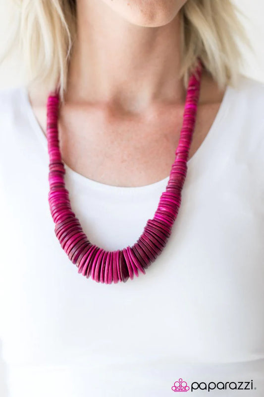 Paparazzi Necklace ~ SHORE Thing - Pink