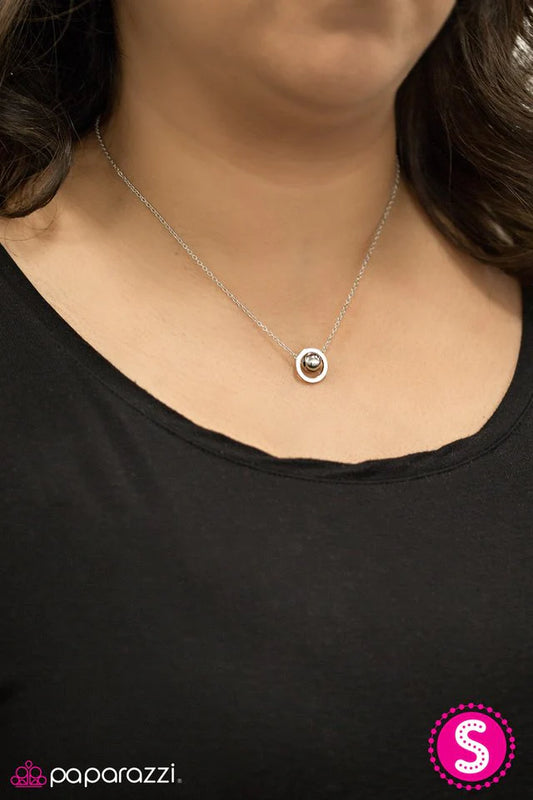 Paparazzi Necklace ~ Stay Centered - Silver
