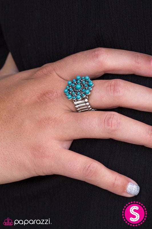 Paparazzi Ring ~ Desert Dahlia - Blue