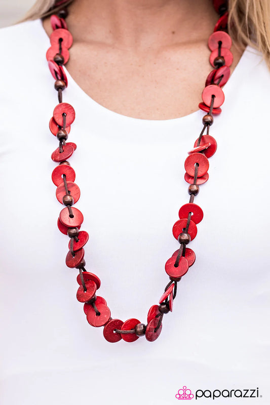 Paparazzi Necklace ~ Caribbean Carnival - Red