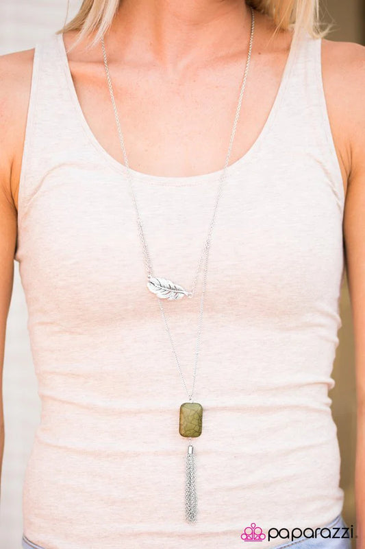 Paparazzi Necklace ~ Mojave Mesas - Green