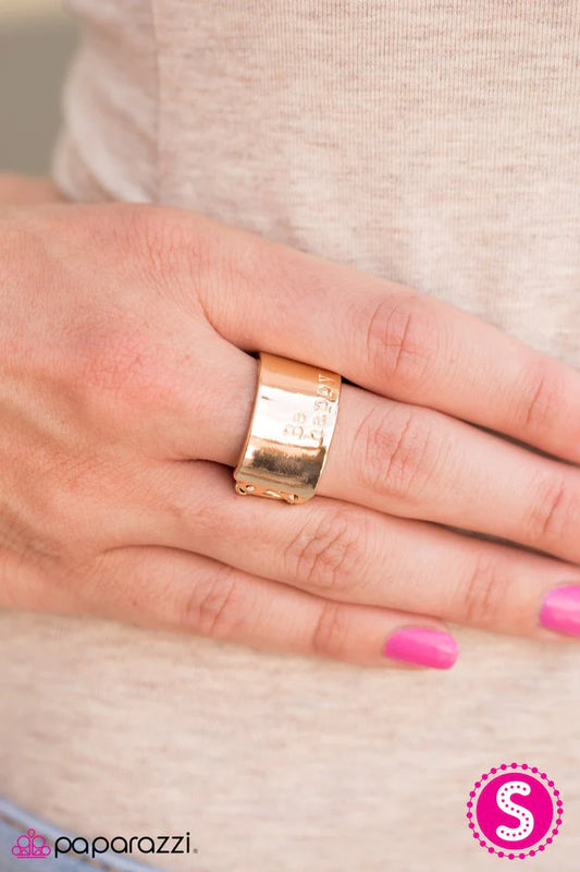 Anillo Paparazzi ~ Be Happy - Oro