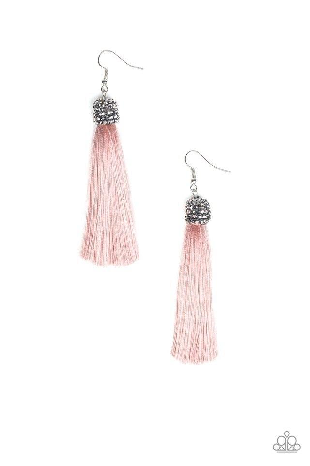 Paparazzi Earring ~ Make Room For Plume - Pink