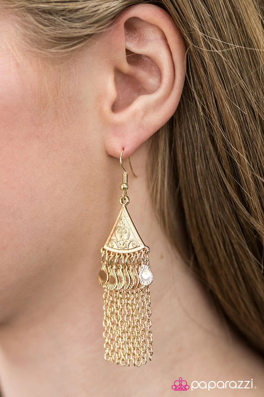 Paparazzi Earring ~ Hindu Hypnosis - Gold