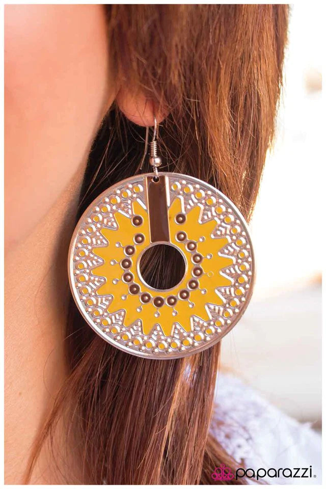 Paparazzi Earring ~ The Essence of Radiance - Yellow