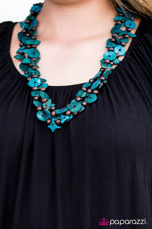 Paparazzi Necklace ~ Living The Tropical Life - Blue