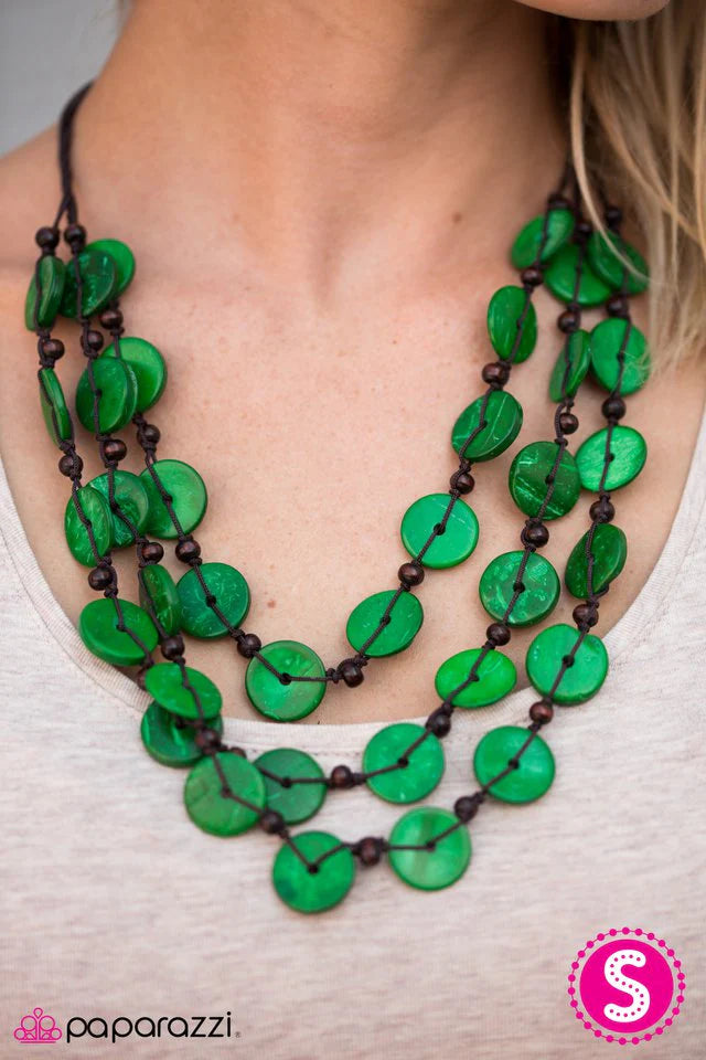 Collar Paparazzi ~ Tiki Tango - Verde