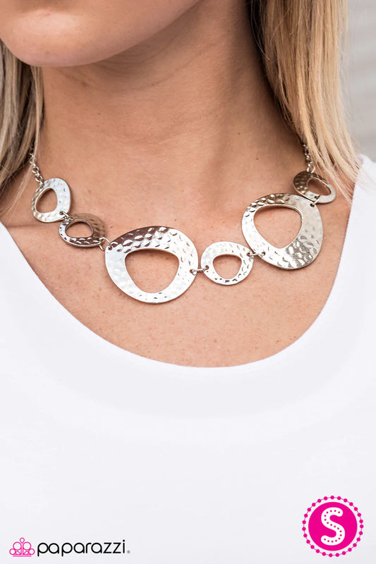 Paparazzi Necklace ~ The Alpha - Silver