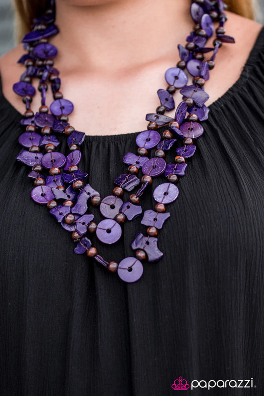 Paparazzi Necklace ~ Living The Tropical Life - Purple