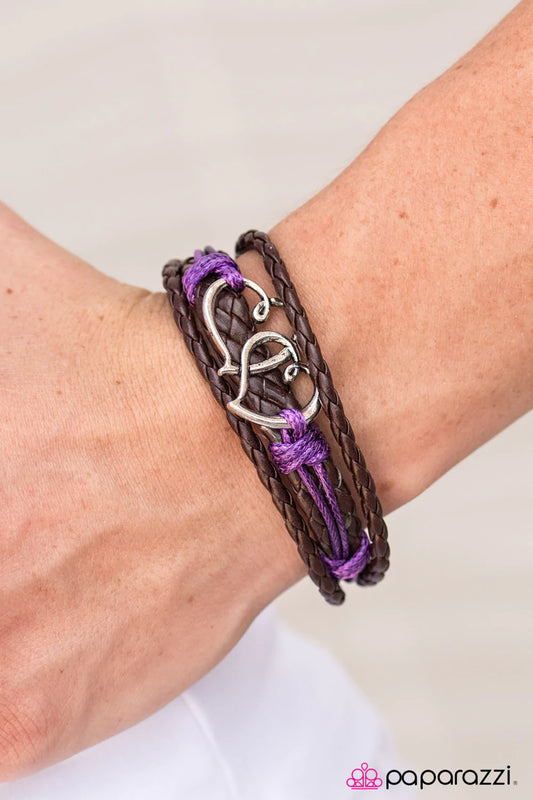 Paparazzi Bracelet ~ Your Heart Knows The Way - Purple