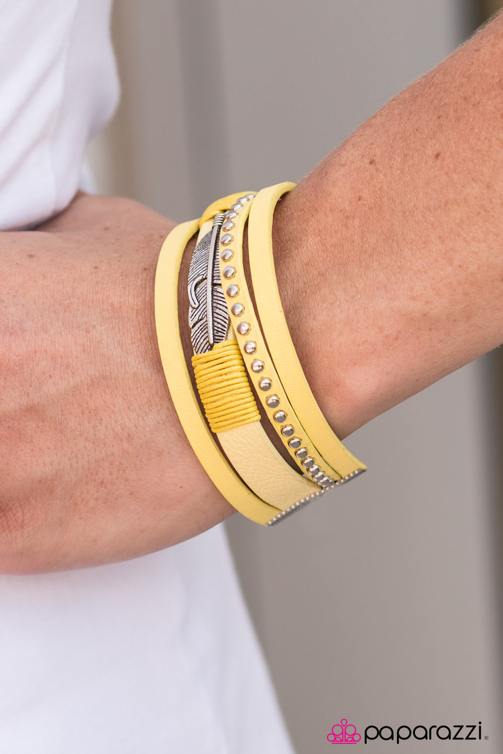 Paparazzi Bracelet ~ A Leading FLIGHT - Yellow