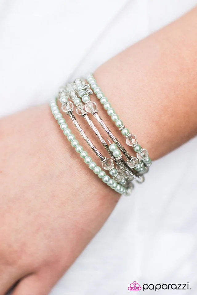 Paparazzi Bracelet ~ Classically Cabaret - Green