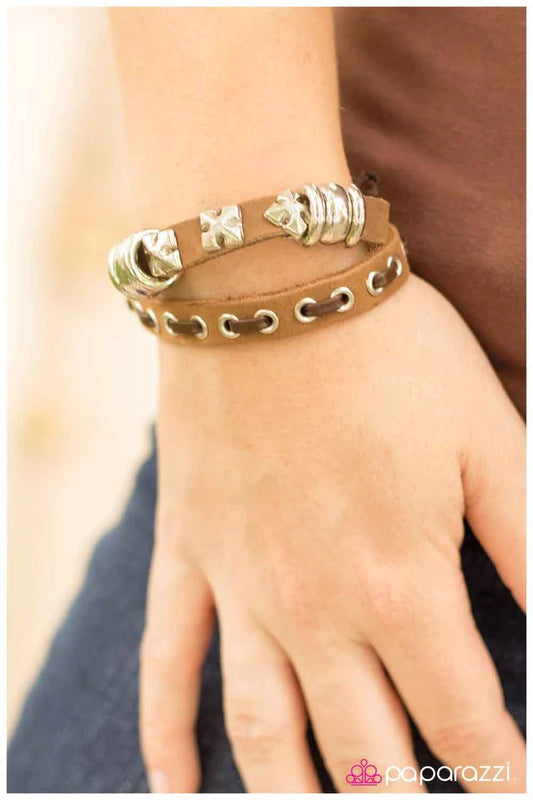 Paparazzi Bracelet ~ Tough Act to Follow - Brass