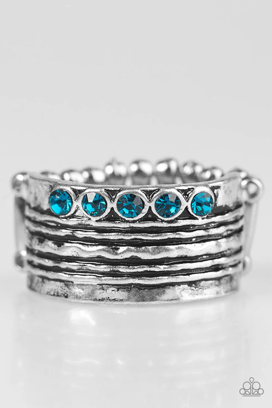 Anillo Paparazzi ~ Drink It In - Azul