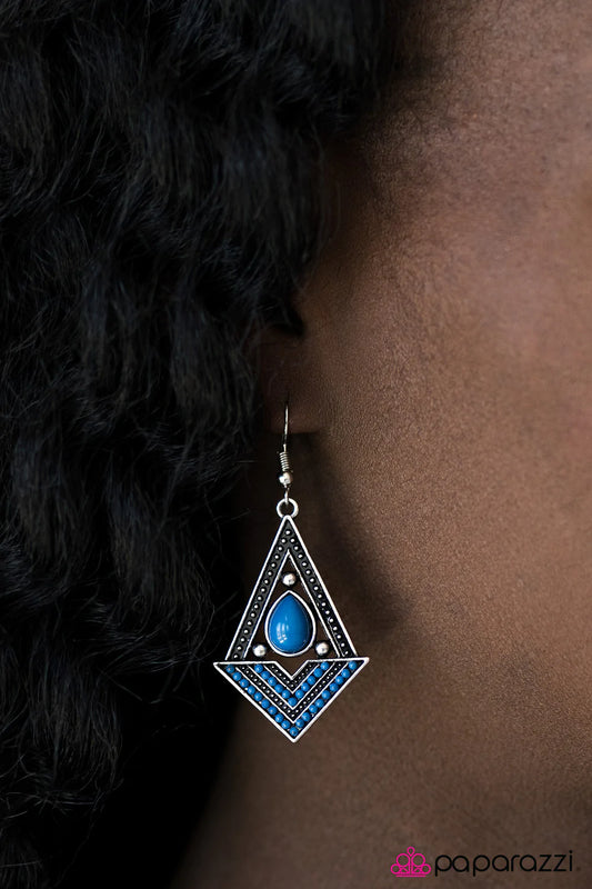 Paparazzi Earring ~ Legend Of Tarzan - Blue