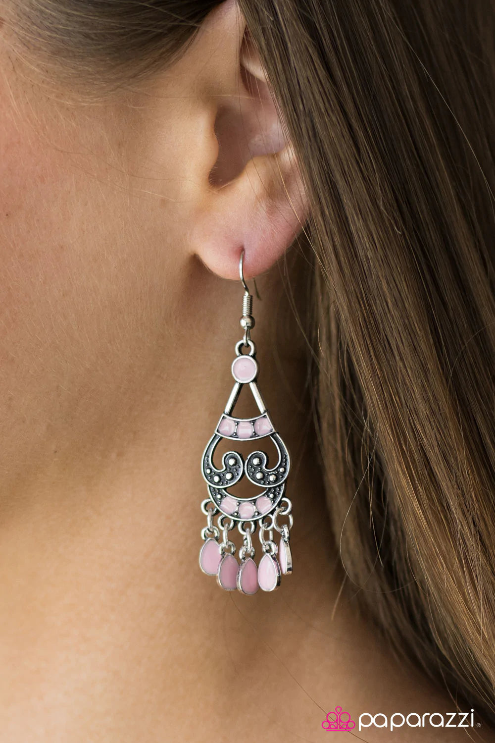 Paparazzi Earring ~ Maui Magnificence - Pink