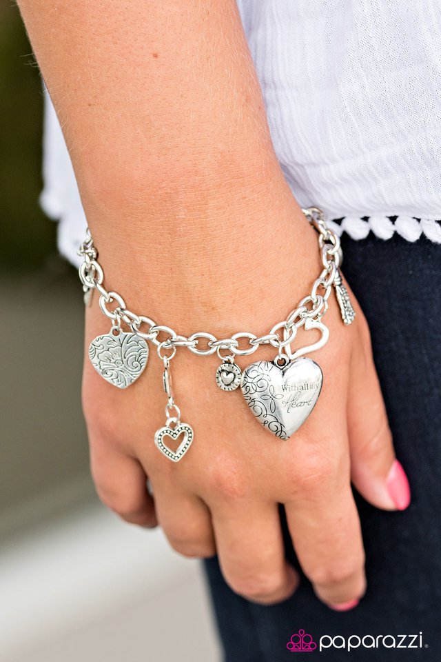 Pulsera Paparazzi ~ Pure In Heart - Plata