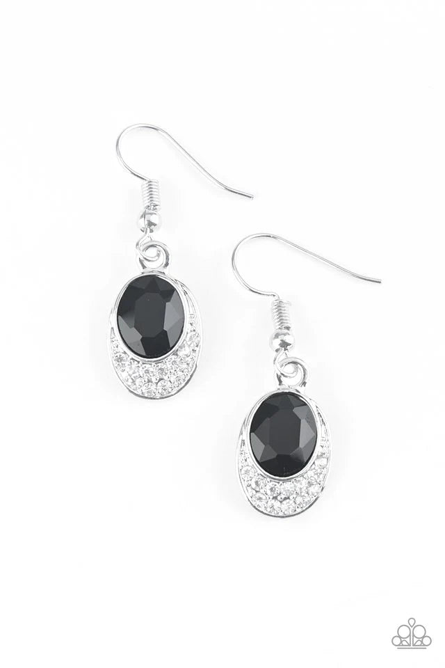 Paparazzi Earring ~ As Humanly POSH-ible - Black