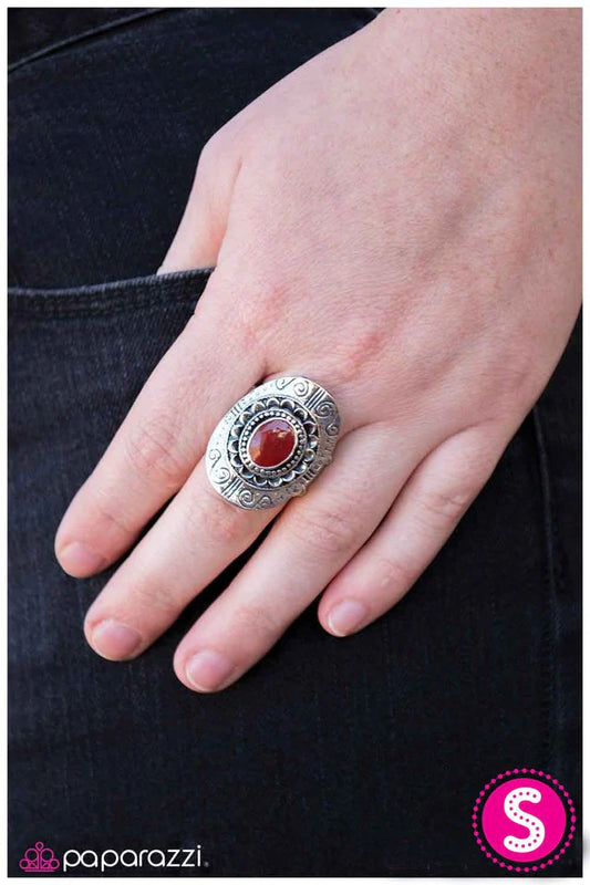 Paparazzi Ring ~ Step Up to the Plate - Red