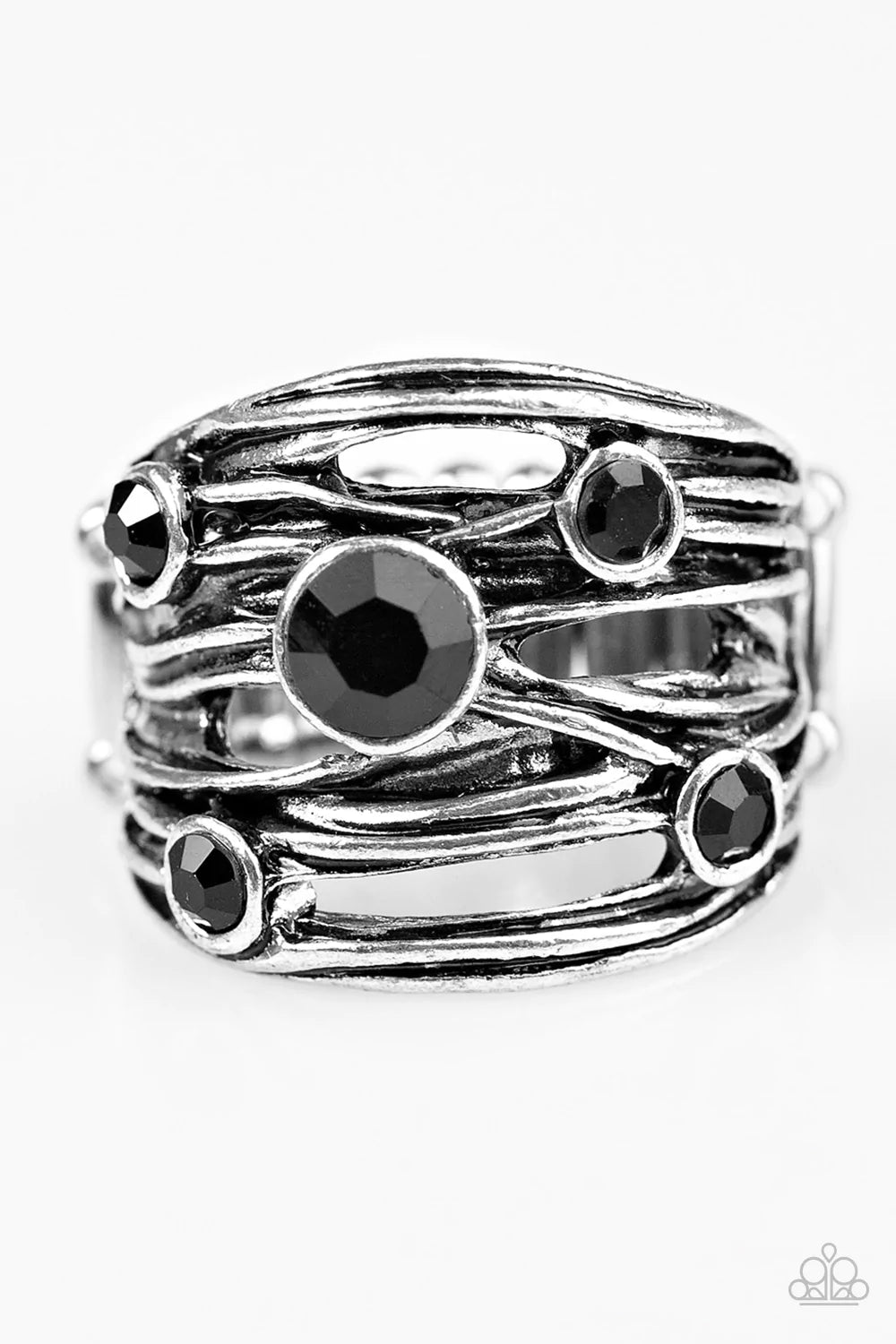 Anillo Paparazzi ~ Sparkle Struck - Negro