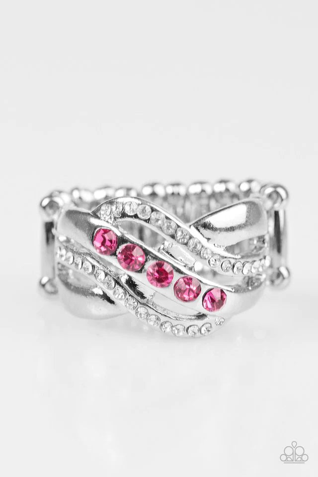 Paparazzi Ring ~ Flirting With Sparkle - Pink