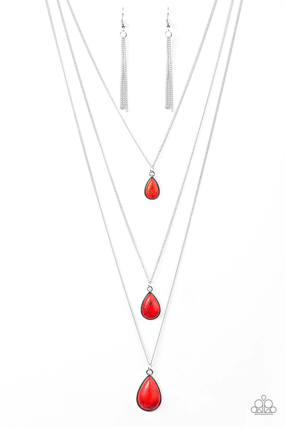 Paparazzi Necklace ~ Mountain Tears - Red