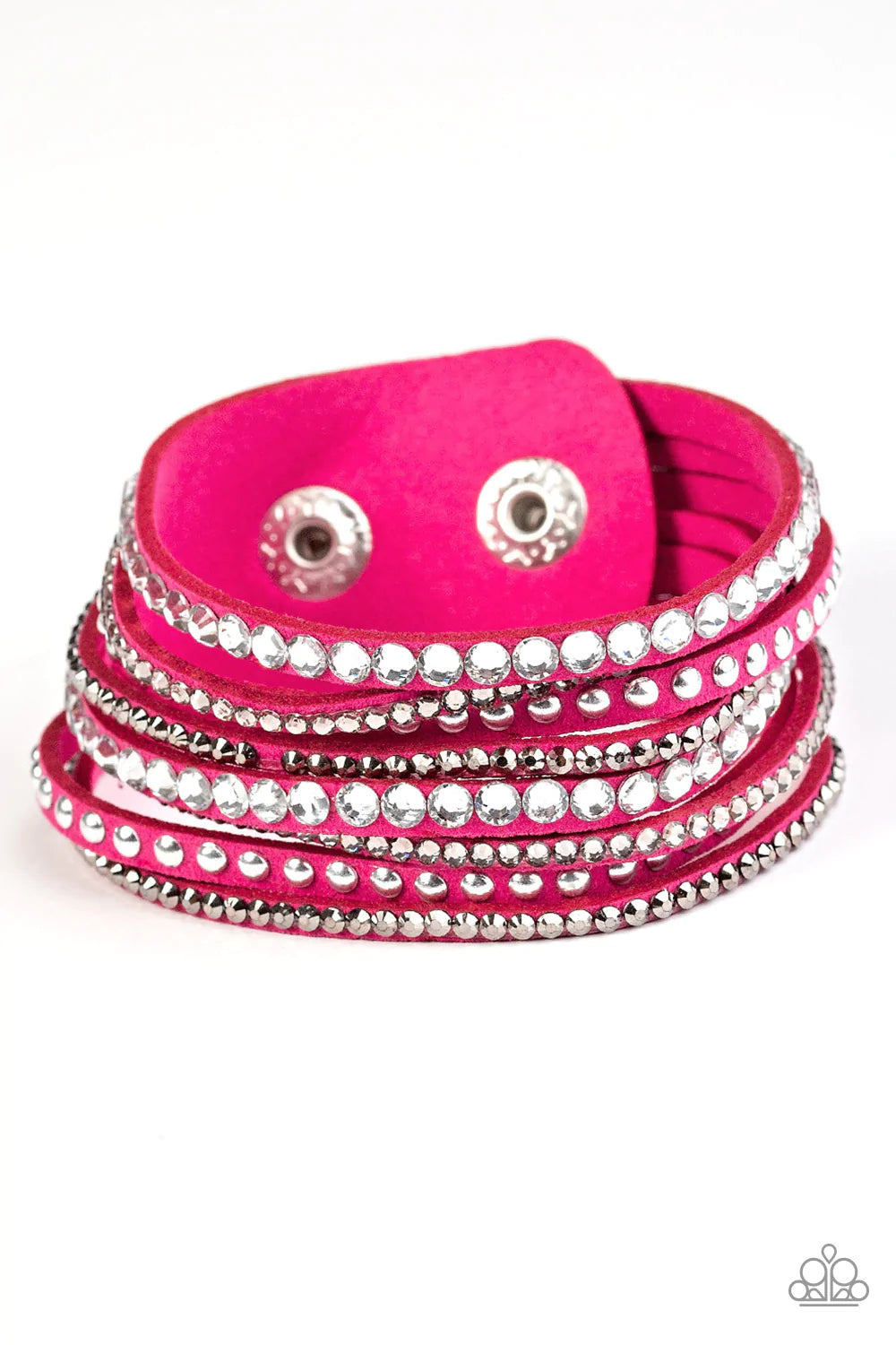 Pulsera Paparazzi ~ Guitarras y purpurina - Rosa